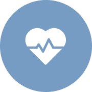 A heart with an ecg line in the middle of it.